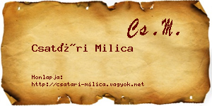 Csatári Milica névjegykártya